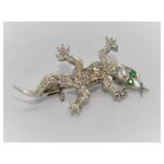 Λευκόχρυση Καρφίτσα 18Κ "Σαυράκι"