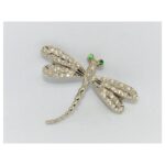 Λευκόχρυση Καρφίτσα 18Κ "Λιβελούλα"