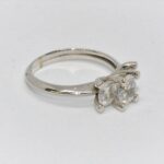 Λευκόχρυσο Μονόπετρο Δαχτυλίδι 14Κ - Image 2